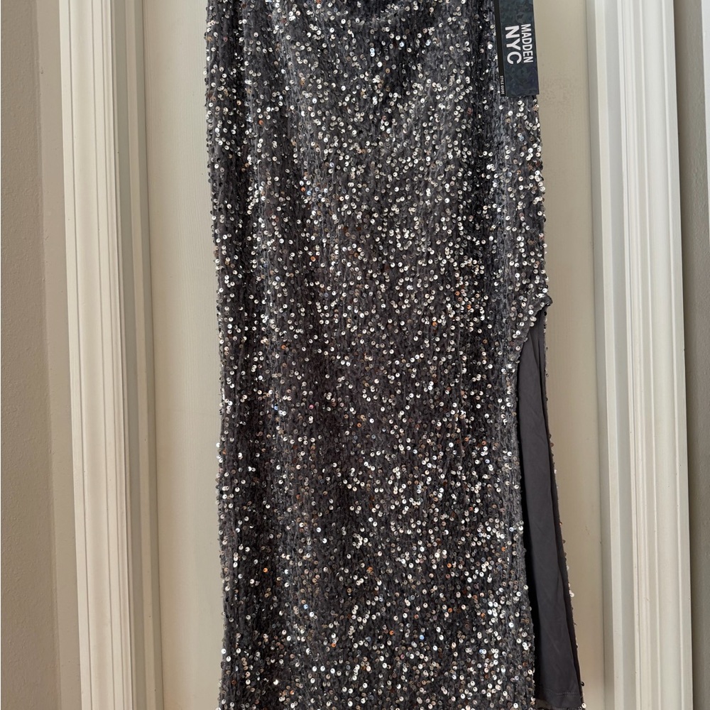Maiden NYC Black Sequin Skirt